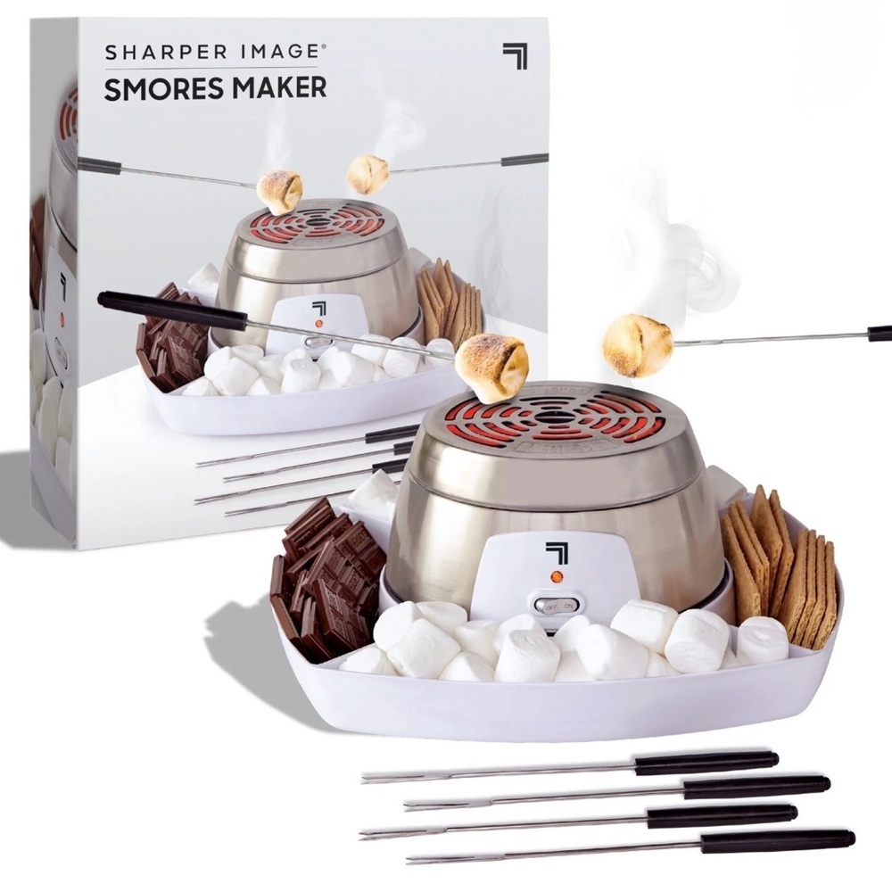 Sharper Image White Electric S'mores Maker NEW